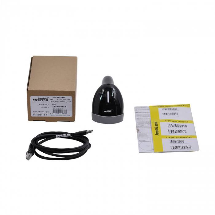 Cканер штрих-кода MERTECH 1300 P2D SUPERLEAD USB Black 