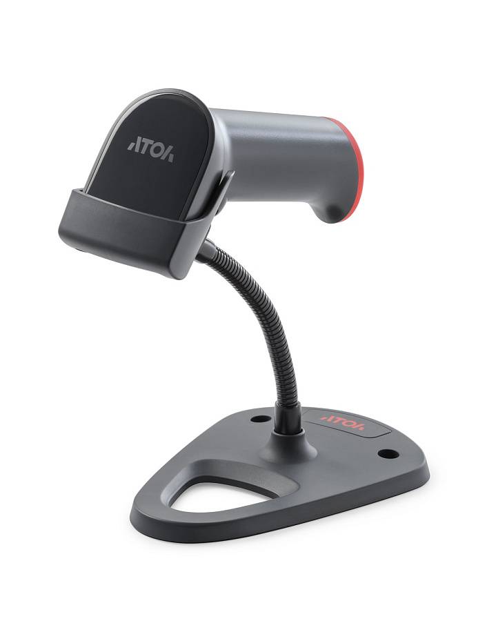 Сканер штрихкода беспроводной АТОЛ Impulse 12 BT (2D, черный, Bluetooth, без подставки, упаковка 1 шт.).V2 