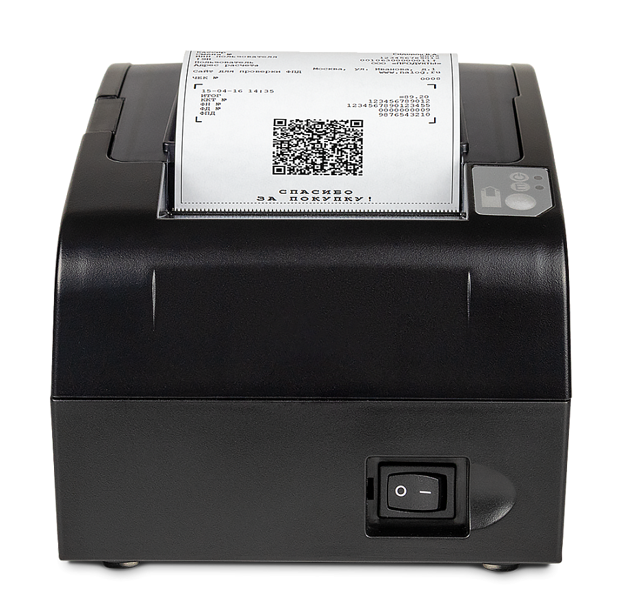 АТОЛ FPrint-22ПТК черный без ФН USB RS-232 Ethernet. 5.0 