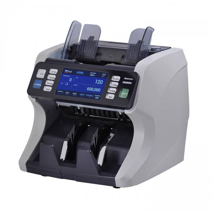 Счетчик банкнот с детектором подлинности MERTECH C-120 DOUBLE CIS MG touch screen 