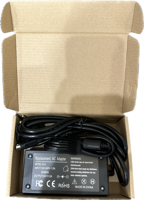 Блок питания для ККТ 24V 3A с сетевым кабелем  артикул 41683                  