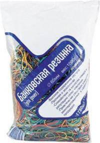 Резинка банковская диаметр 60 мм 1000 г цветная 