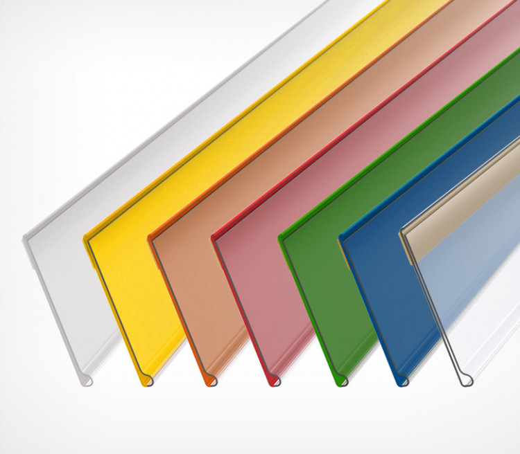 Ценникодержатель полочный самоклеющийся (1000 мм) цветной артикул 0021-1095                 красный     