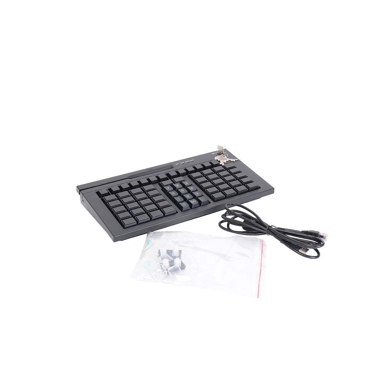Клавиатура программируемая Poscenter S67B (63 клавиши, MSR, ключ, USB), черная, арт. PCS67B, арт. PCS67B 