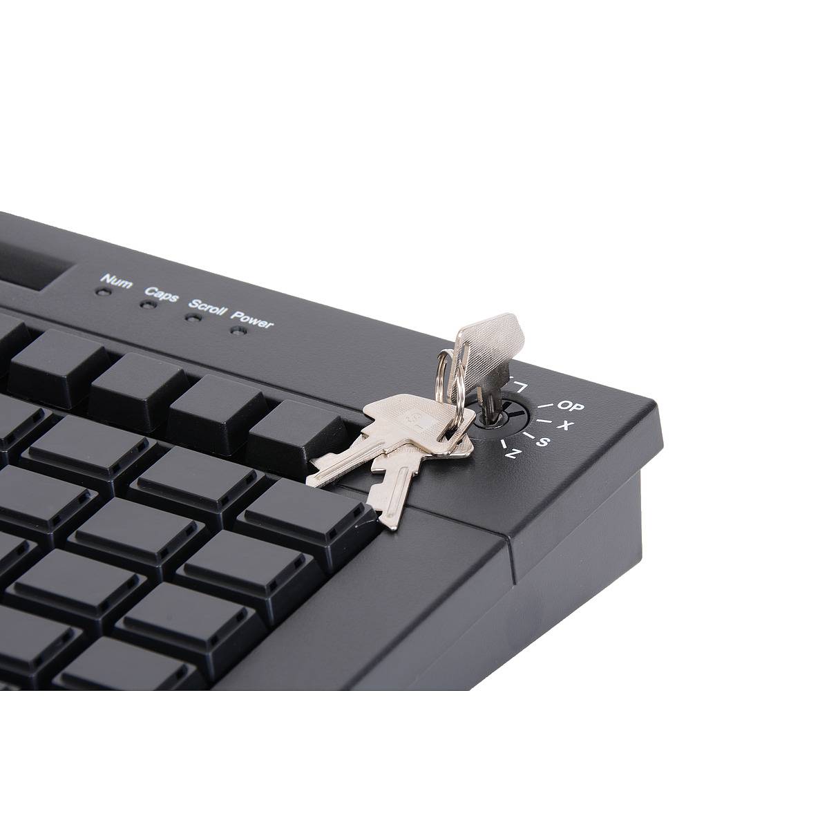 Клавиатура программируемая Poscenter S67B (63 клавиши, MSR, ключ, USB), черная, арт. PCS67B, арт. PCS67B 
