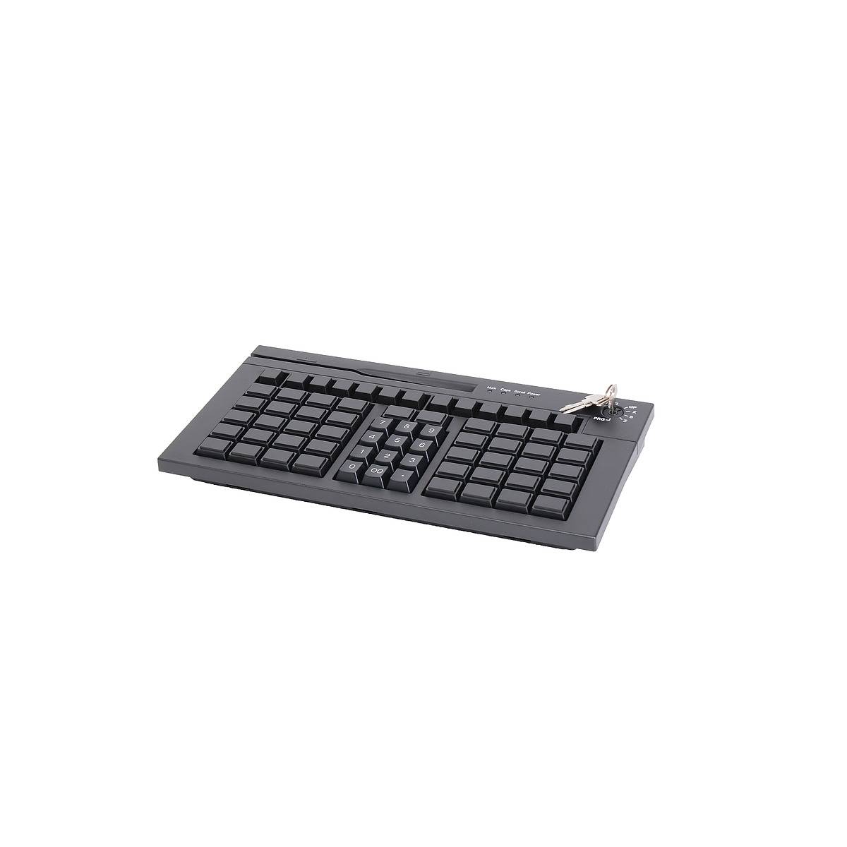 Клавиатура программируемая Poscenter S67B (63 клавиши, MSR, ключ, USB), черная, арт. PCS67B, арт. PCS67B 
