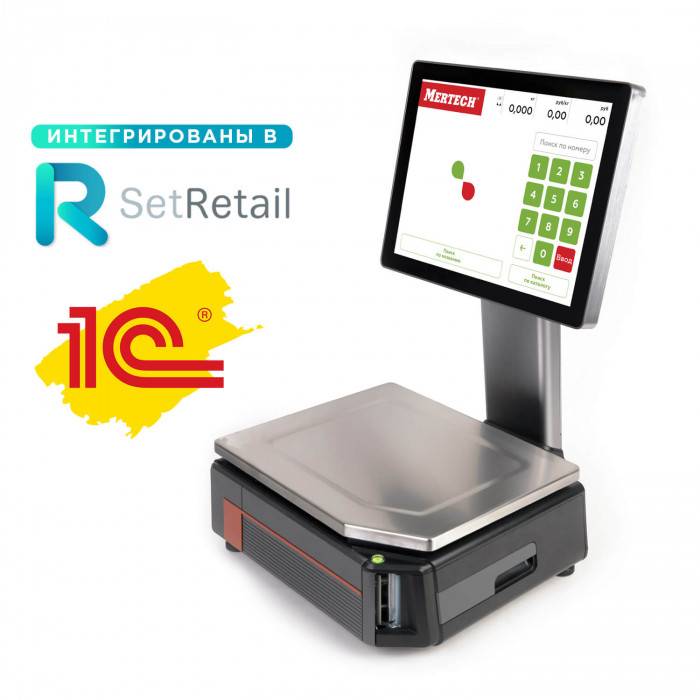 Весы с печатью этикеток M-ER 727 PM-15.2 (15", USB, Ethernet, Wi-Fi) 