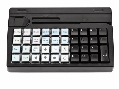 Программируемая клавиатура Posiflex KB-4000 c ридером магнитных карт на 1-3 дорожки