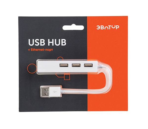 Разветвитель USB-hub 2.0 (RTL-01A) 