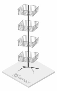Стойка вращающаяся с 4 корзинами СТ.ВР.03